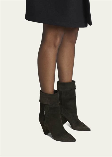 ysl niki boots cognac|Saint Laurent Niki Booties .